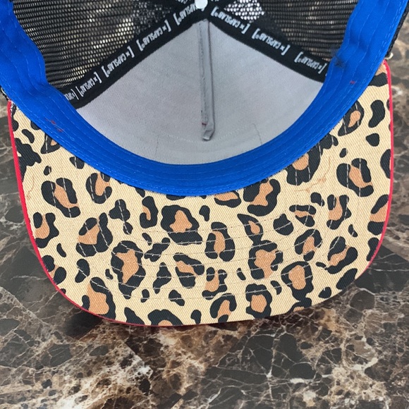 Men’s Capslab Bored Monkey 5 Panels Leopard Mesh Trucker - Picture 7 of 9